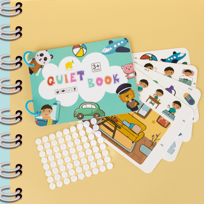 Quiet Book - Interactive Montessori Book, Reusable