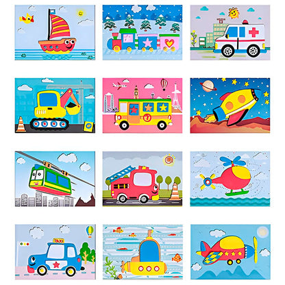 Sticky Wheels - 3D EVA foam stickers (12 sheets)