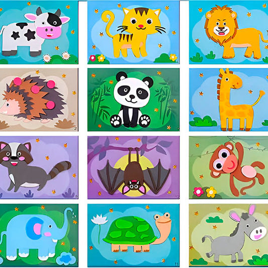 Sticky Jungle - 3D pěnové samolepky EVA (12 listů)
